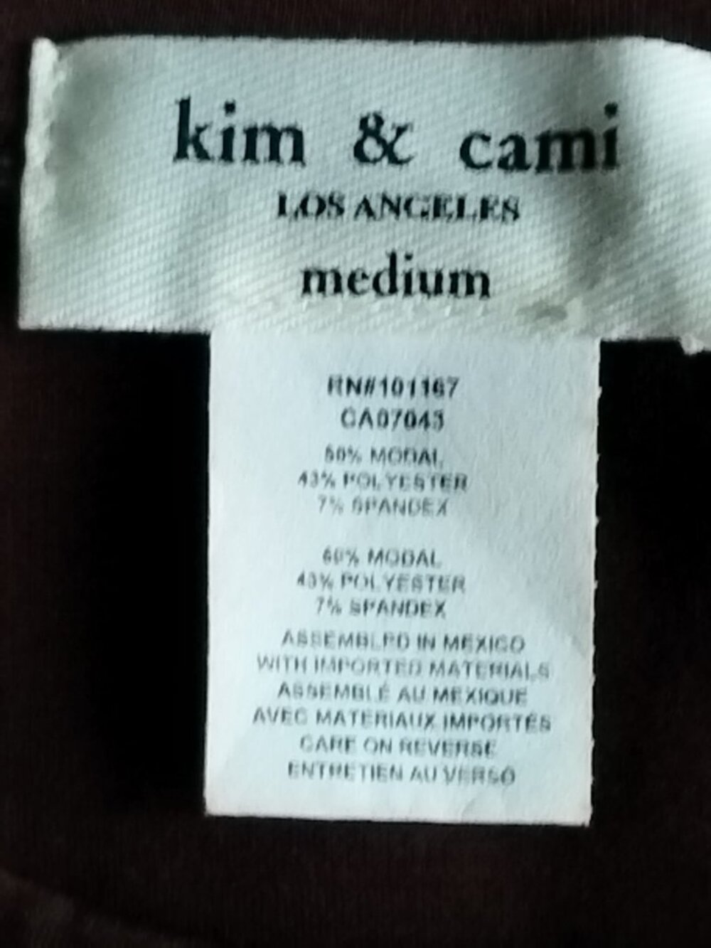 Kim & Cami Brown Top M - Picture 8 of 10